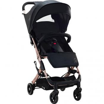 Asalvo Amsterdam - Silla de paseo elegante y ligera, color negro y dorado