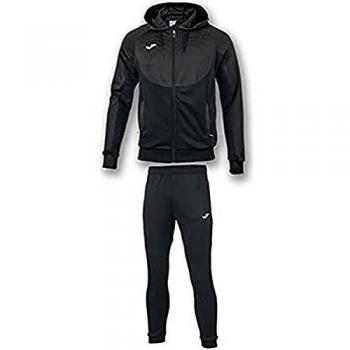 Joma Caballero Chandal Capucha Essential, Niños, Blanco/Negro, XS