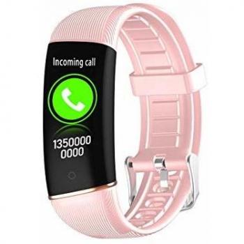 Adsvtech Pulsera de Actividad,Monitores de Actividad,Pantalla Pulsómetro Fitness Tracker,IP67 Banda de Inteligente a prueba de agua con contador de pasos, podómetro para niños mujeres y hombres Rosado