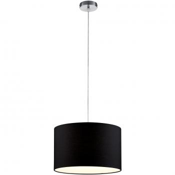 Lámpara Colgante Hotel 1xE27, Pantalla Negra, Leuchtmittel Tauschbar, Diseño Moderno
