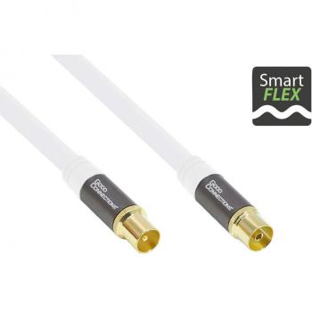 Cable de antena SmartFLEX 5m IEC macho a hembra, vergoldado, cuatro veces apantallado, 120dB