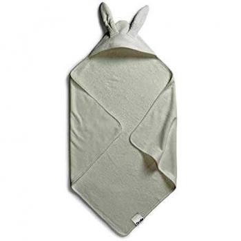 Elodie Details Toalla con Capucha Bebé 100% Algodón Oeko-Tex para Niñas y Niños con Orejas de Conejo 80 x 80 cm - Vanilla White Bunny, Blanco