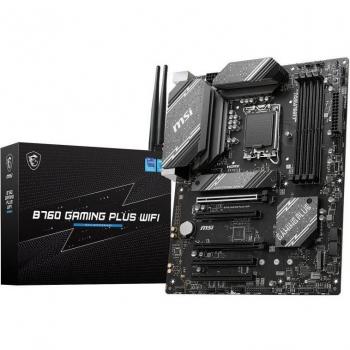 MSI B760 GAMING PLUS WIFI ATX Motherboard, Intel B760 Chipset, LGA 1700 Socket, Support for 12th & 13th Gen Intel Core Processors, Dual DDR5 Memory Slots, Dual PCIe