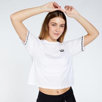 Camiseta Puma Power Tape para Mujer en Color Blanco