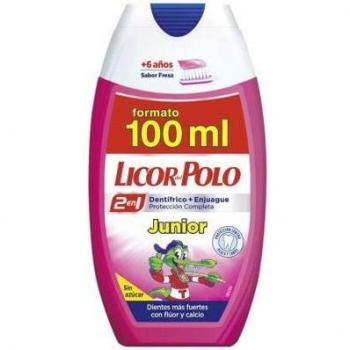 Licor Del Polo Junior 2 en 1 Fresa Gel Dentífrico 100ml