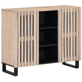 Aparador de madera maciza de mango 90x34x75 cm, armario de almacenaje, mueble aparador, mueble de almacenaje de cocina, bufé