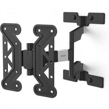 Soporte de pared Hama Fullmotion 2 Brazos Extra Slim para TV 19 a 48 Negro