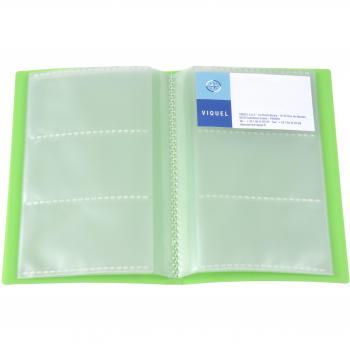 VIQUEL Tarjetero Propyglass 125x205 Para 96 tarjetas Colores surtidos 47108322 15 u.