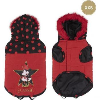 Abrigo Acolchado para Perro XXS Minnie Mouse Rojo/Negro - Cerdá