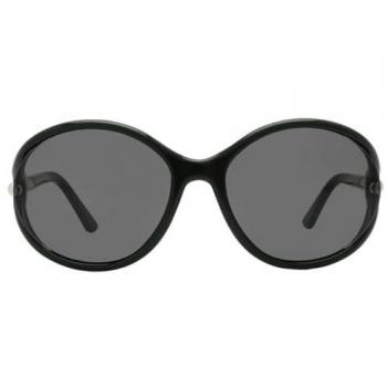 Tom Ford Round Injected Sunglasses FT1090 in Black Unisex, Size 59MM
