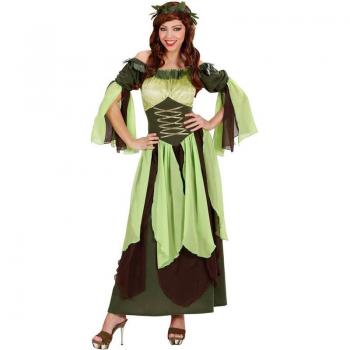 Disfraz de Madre Naturaleza Verde Medieval para mujer