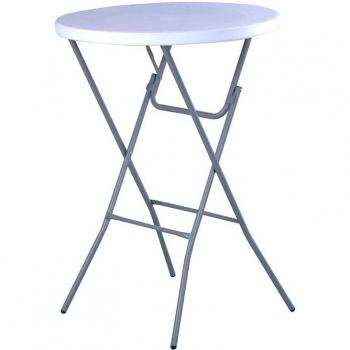 Mesa Alta Plegable Myar Redonda Blanco Ø80x110 Cm