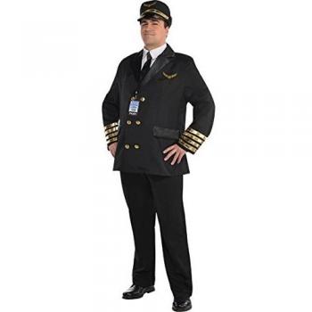 Amscan 846924-55 Dress Up - Disfraz de capitán Wingman, Color no sólido, Talla Grande