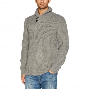 Dockers Shawl Collar Sweater, Suéter para Hombre, Gris, Large