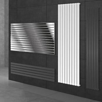Radiador de Panel Horizontal LUXEBATH ECD Alemania Stella 630 x 590 mm - Cromo - Conexión Lateral - Calefactor Moderno para Baño y Secado de Toallas