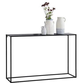 Mesa Consola Turia Metal Industrial Robusta 74 x 115 x 32 cm Negro Mate