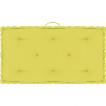Cojín para palé de suelo algodón verde manzana 73x40x7 cm