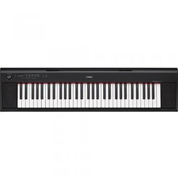 Yamaha NP-12 Piaggero - Teclado digital portátil sencillo y elegante con 61 teclas, para aficionados y principiantes, color negro