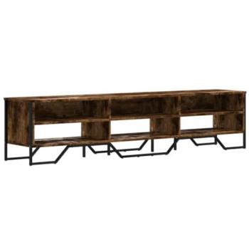 Mueble de TV madera de ingeniería roble ahumado 180x34x41 cm