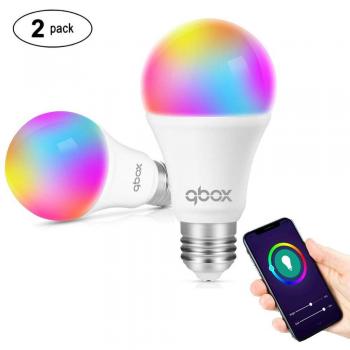 Bombilla Led Inteligente Wifi | Compatible Con Smart Life Google Home Alexa IFTTT | Smart Bulb RGB 7W E27 Multicolor Para Domótica | Temporizador Programable | 2 Unidades
