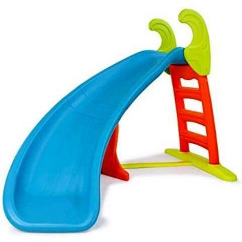 FEBER - Slide Curve con agua, tobogán Curvo equipado con conexión de agua, colores luminosos, escaleras antideslizantes, resistente y seguro para los pequeños a partir de 3 años, FAMOSA