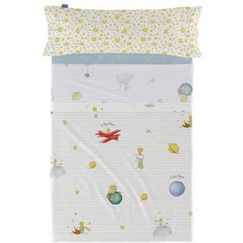 Juego de Sábanas 2 Piezas Multicolor 160x270 cm (Cama 80/90) - 100% Algodón, Calidad de 150 TC, Fabricado en España