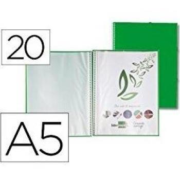Liderpapel EC48 - Carpeta escaparate con espiral, A5, color verde
