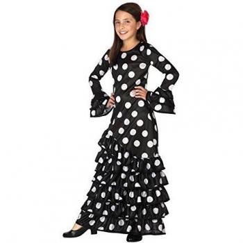 Atosa 26543 - Flamenco, negro, niño, tamaño 116, negro/blanco