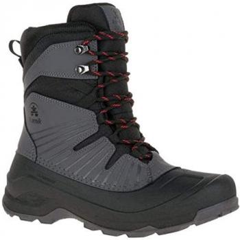 Kamik Iceland Waterproof Insulated Men's Winter Boots - Grey/Black, Size 41