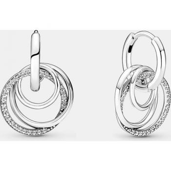 Pandora Moments Family Always Encircled Hoop Earrings 291156C01