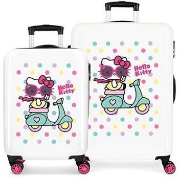 Hello Kitty Girl Gang Juego de Maletas Rosa 55/68 cms Rígida ABS Cierre combinación 97L 4 Ruedas Equipaje de Mano