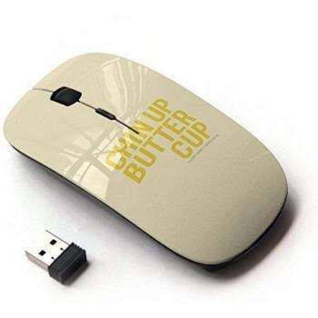 XP-Tech [ Ratón óptico 2.4G inalámbrico ] - Upbeat Happy Positive Yellow Text