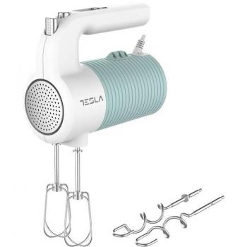 Batidora de Mano Retro Tesla MX510BWS - 350W - Azul y Blanco