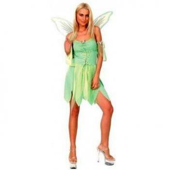 Carnaval Disfraz hada verde mujer