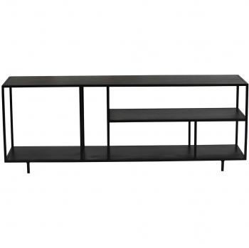 Estantería baja moderna en metal negro L160 cm Karl