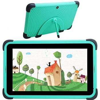 Kids Tablet Android 10 Tablet 2 GB RAM 32 GB Speicher, Kidoz vorinstallierte und übergeordnete Steuerung, IPS HD-Display, WiFi-Tablet, zwei Kameras, kindersichere Hülle