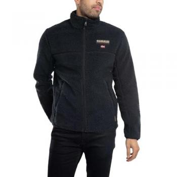 Napapijri Tynik Black Fleece Jacket for Men - Size L - Regular Fit