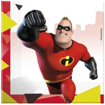 Procos - Servilleta 33 cm Incredibles 2, rojo, 5PR89916