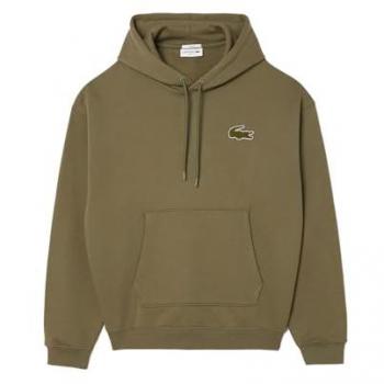 Lacoste Unisex Oversized Green Hoodie with Logo - Size S