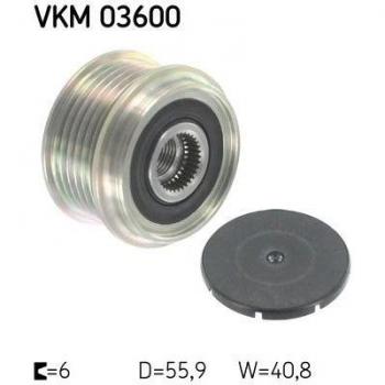 Rueda libre de alternador SKF VKM 03600 - Tipo: Rueda libre de alternador, Marca: SKF, Referencia: VKM 03600