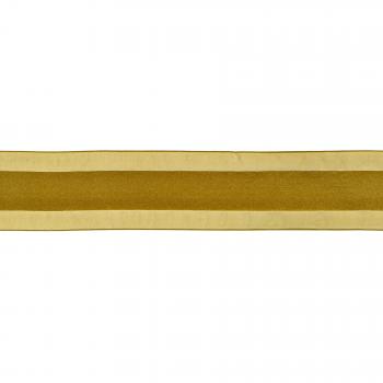 May Arts cinta SHEER con centro de satén 21/5,08 cm x 25 Yd. Oro, Acrílico, multicolor
