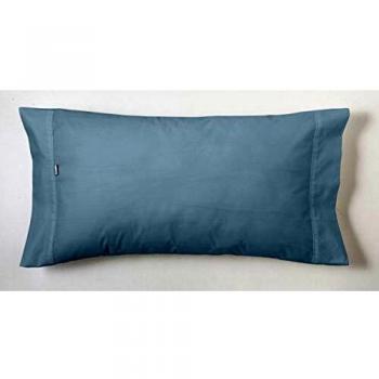 ESTELA - Funda de Almohada Combi Liso Cala Color Plata - 1 Pieza de 45x170 cm - 100% Algodón - 144 Hilos