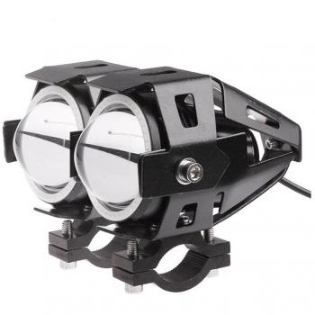 Lemonbest® 2 piezas de la motocicleta del coche LED de la linterna del CREE LED del punto U7 antiniebla delanteros de luz de lámpara DRL Spotlight Conducir Luces diurnas Blue Circle