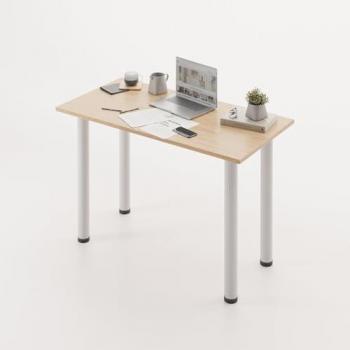 Mesa Escritorio Oyun Roble con Patas Blancas (119x60x75 cm) - Plykit