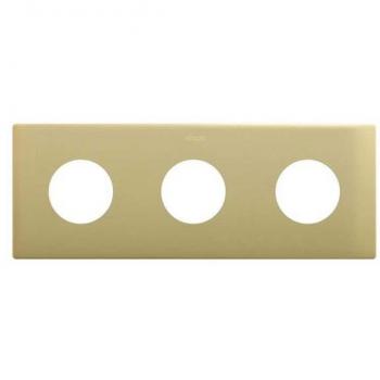 Marco estética mínima para enchufes con 3 elementos bronce Simon 27110630-097
