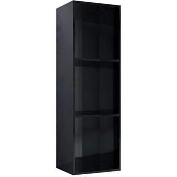 vidaXL Mueble de TV Negro Brillante de 36 x 30 x 114 cm