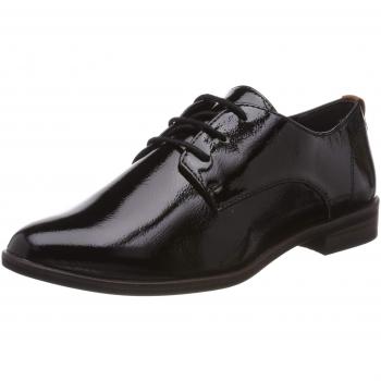 Tamaris 1-1-23220-22 018, Zapatos de Cordones Brogue para Mujer, Negro