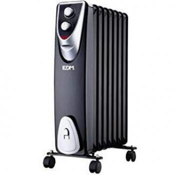 EDM Radiador Black Edition sin Aceite 8 Elementos 500/1.000/1.500w