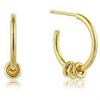 Ania Haie 925 Sterling Zilveren Goudkleurige Modern Minimalism Oorbellen AH-E002-05G