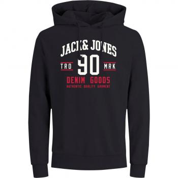 JACK&JONES Men's Ethan 2-Pack Hooded Sweatshirts - Light Grey Marl/Black, Regular Fit, XL